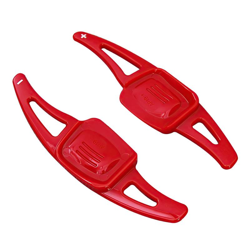 HIBEYO Auto Lenkrad Schaltwippen Verlängerung Paddles Lenkrad Passt für VW CC Tayron Golf7 Golf8 Collar Passat Phideon Lenkradpaddle Schifter Lenkräder Schaltpaddel Extensions-Rot von HIBEYO