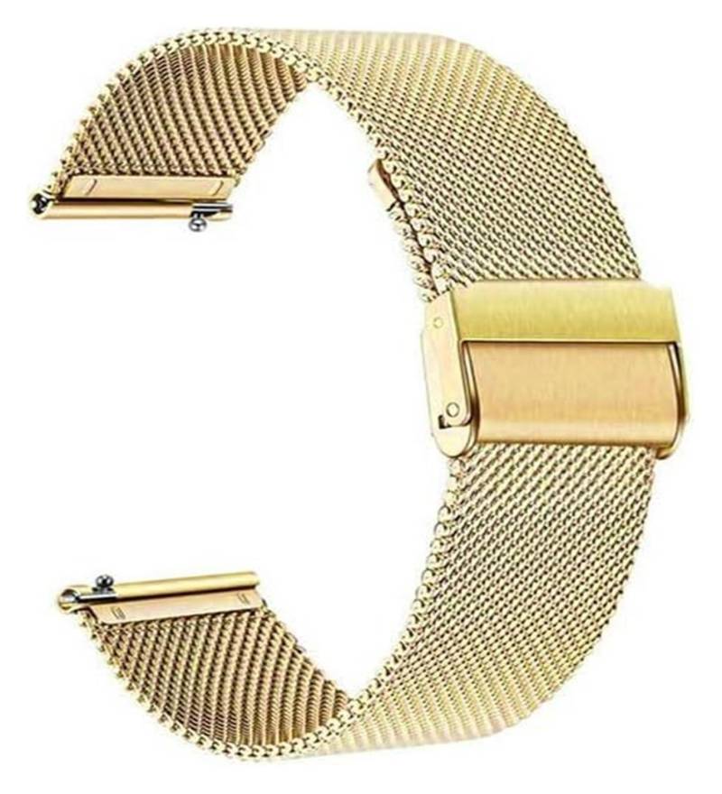 Edelstahl-Uhrband Uhrenarmbänder, 18 mm, 20 mm, 22 mm, 24 mm, Schnellverschluss, Edelstahl-Uhrenarmband, Faltbare Uhrenschnalle for universelles Uhrenarmband(GoldB,22mm) von HIFRQVVC