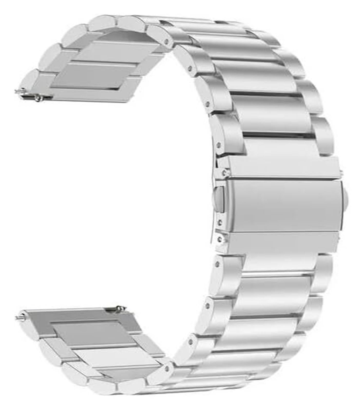 Edelstahl-Uhrband Uhrenarmbänder, 18 mm, 20 mm, 22 mm, 24 mm, Schnellverschluss, Edelstahl-Uhrenarmband, Faltbare Uhrenschnalle for universelles Uhrenarmband(SilverB,24mm) von HIFRQVVC