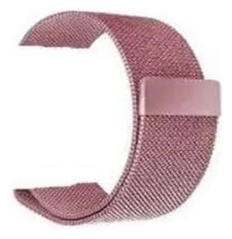 Edelstahl-Uhrband Uhrenarmbänder 12 mm bis 22 mm, ultradünn, komplett aus Edelstahl, Schnellverschluss, Mesh-Armband, for Herren und Damen, magnetisches Smart-Armband mit Werkzeug(Rose pink,12mm) von HIFRQVVC