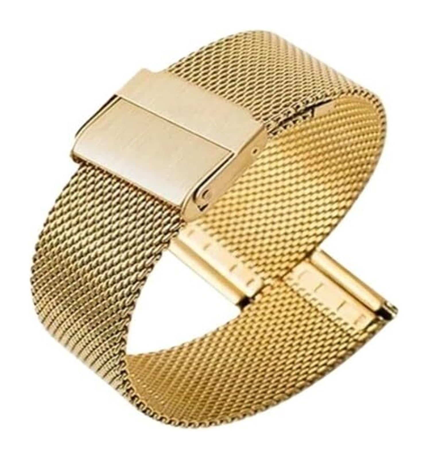 Edelstahl-Uhrband Uhrenarmbänder 18 20 22 24 mm Schnellverschluss-Edelstahl-Uhrenarmband for Damen und Herren, universelles Armband, Uhrenzubehör mit Werkzeug(Gold,18mm) von HIFRQVVC