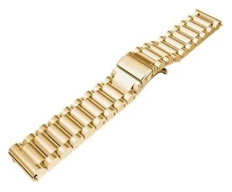 Edelstahl-Uhrband Uhrenarmbänder 18 20 22 24 mm Schnellverschluss-Uhrenarmband aus Edelstahl for Damen und Herren, universelles Uhrenarmband, Uhrenzubehör mit Werkzeug(Gold,18mm) von HIFRQVVC