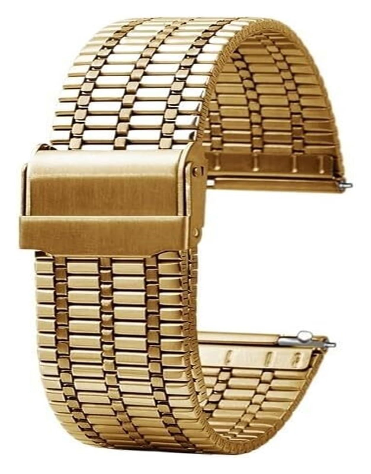 Edelstahl-Uhrband Uhrenarmbänder Edelstahl-Schnellverschluss-Uhrenarmband Herren Damen Edelstahl-Ersatzarmband 18 mm 20 mm 22 mm(Gold,20mm) von HIFRQVVC