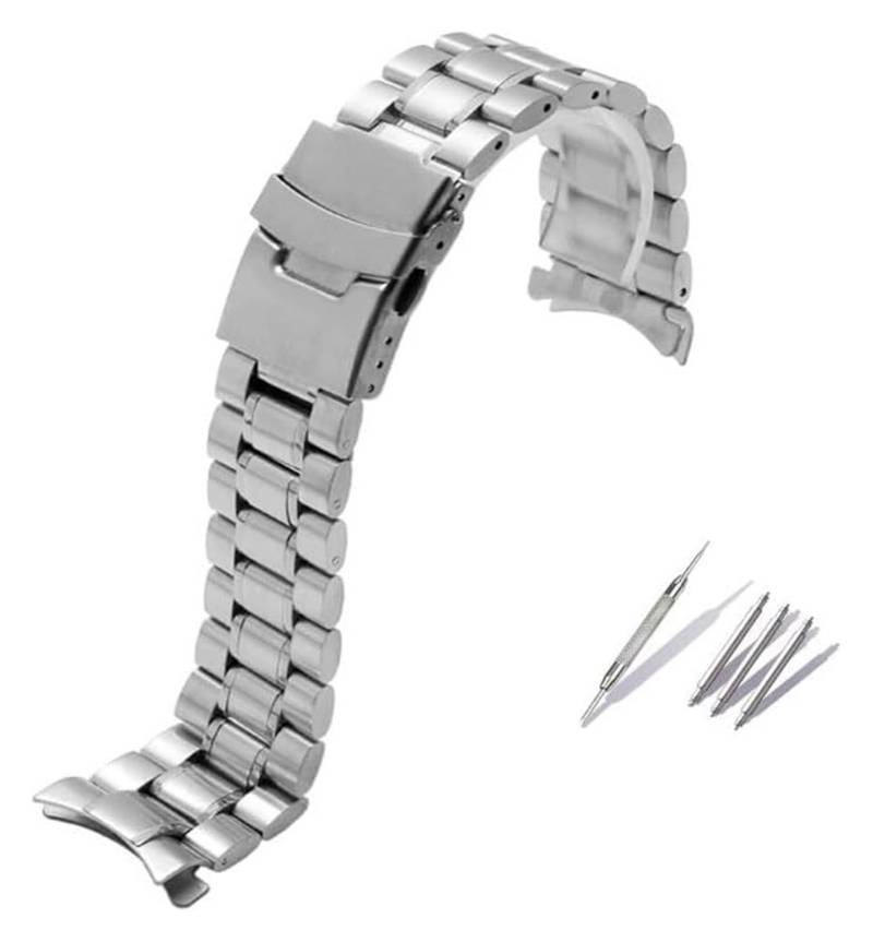 Edelstahl-Uhrband Uhrenarmbänder Edelstahl-Uhrenarmband 18 mm 20 mm 22 mm 24 mm Edelstahl-Uhrenarmband for Herren Ersatzarmband(Arcsilver,22mm) von HIFRQVVC