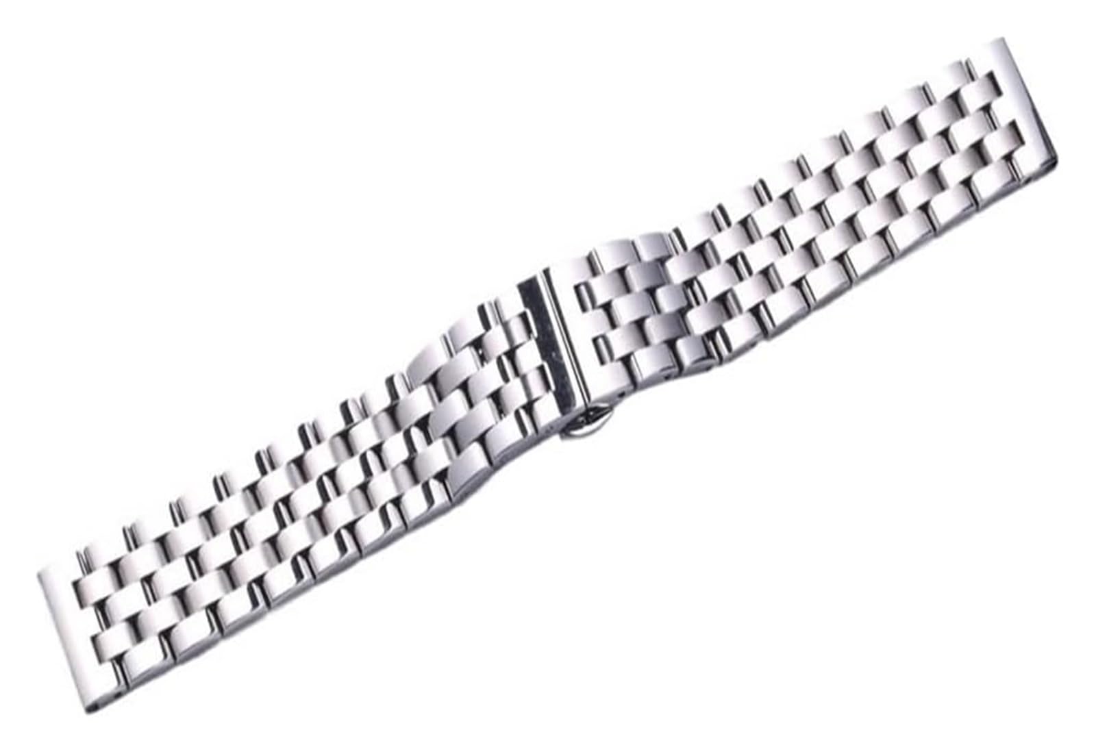 Edelstahl-Uhrband Uhrenarmbänder Edelstahl-Uhrenarmband Schnellverschluss-Uhrenarmbänder for Männer Frauen Smart Watch-Armband 16 mm 18 mm 20 mm 22 mm(Silver,19mm) von HIFRQVVC