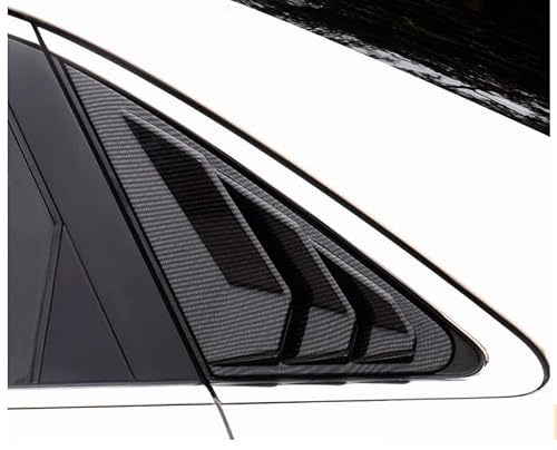 HIGH FLYING für A3 8V Limousine 2014-2019 (Nicht für Sportback) Seitenscheibe Louvers Auto Windschutzscheibe hinten Vent ABS Kunststoff 2 Stück (Kohlefaserfarbe) von HIGH FLYING