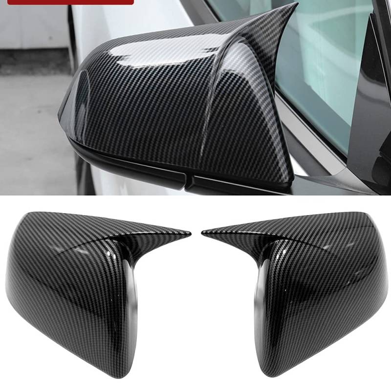 HIGH FLYING für Tesla Model Y 2021 2022 2023 Exterieur Rückspiegel Seitenspiegel Cover Dekor 2 Stück ABS Kunststoff (mit 3m Klebeband installieren) (Kohlefaserfarbe B) von HIGH FLYING