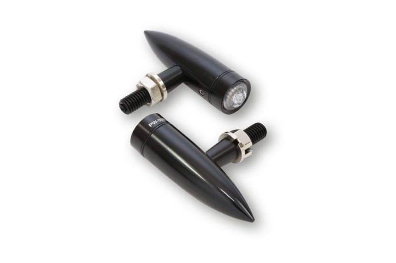 HIGHSIDER LED-BlinkerMONO BULLET LONG schwarz eloxiert von HIGHSIDER