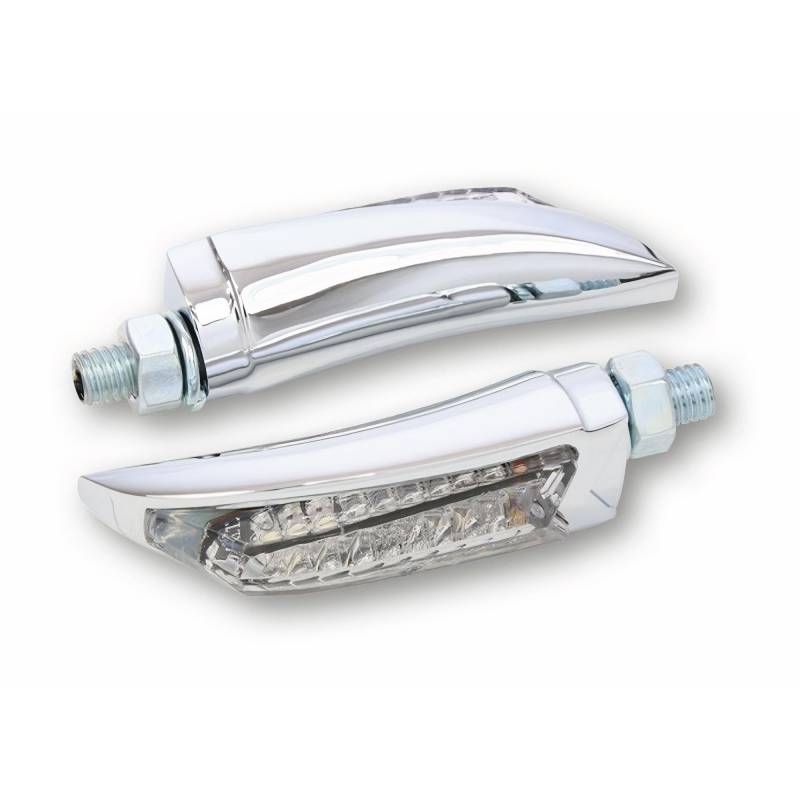 HIGHSIDER LED Rück-, Bremslicht, Blinker Einheit ARC verchromt von HIGHSIDER