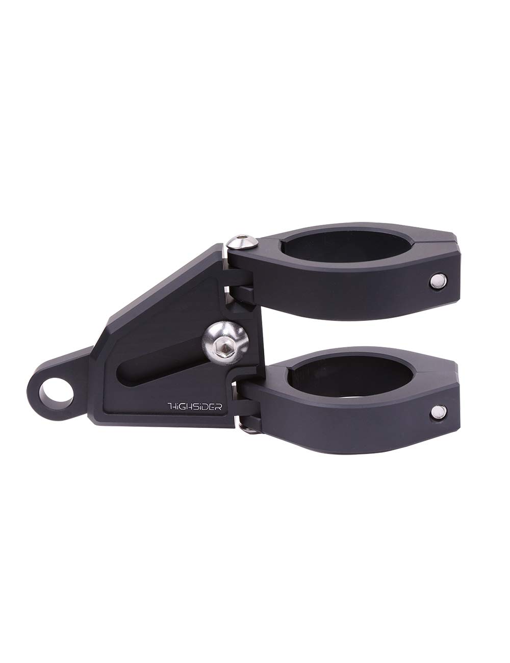 HIGHSIDER Motorrad CNC Alu Lampenhalter-Set Extend Ø 47-49-50-52-54 mm, schwarz von HIGHSIDER