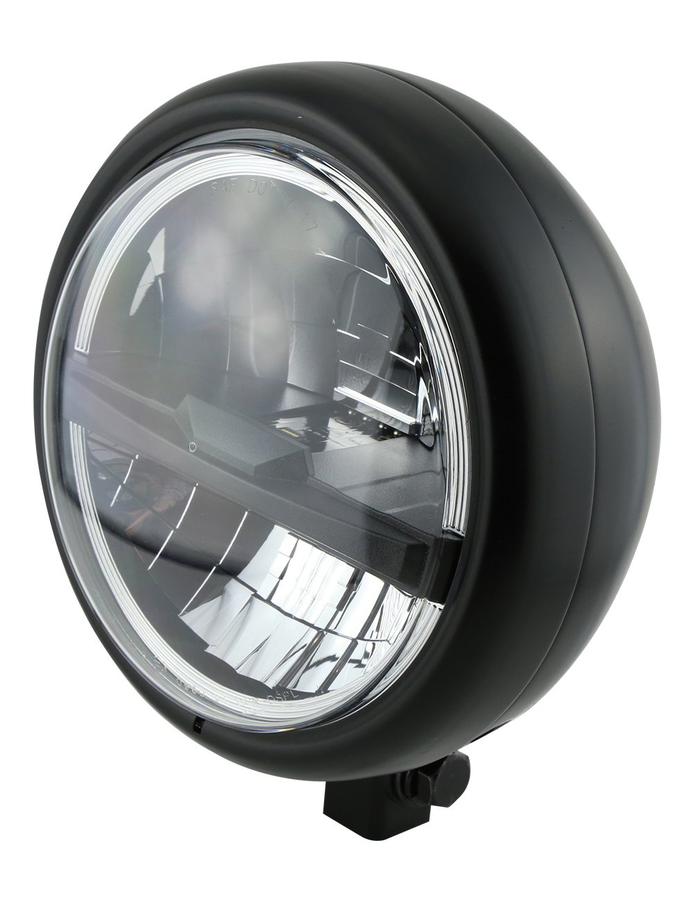 HIGHSIDER Pecos Typ 5 Motorrad 5 3/4 Zoll LED-Scheinwerfer, E- geprüft (Schwarz) von HIGHSIDER