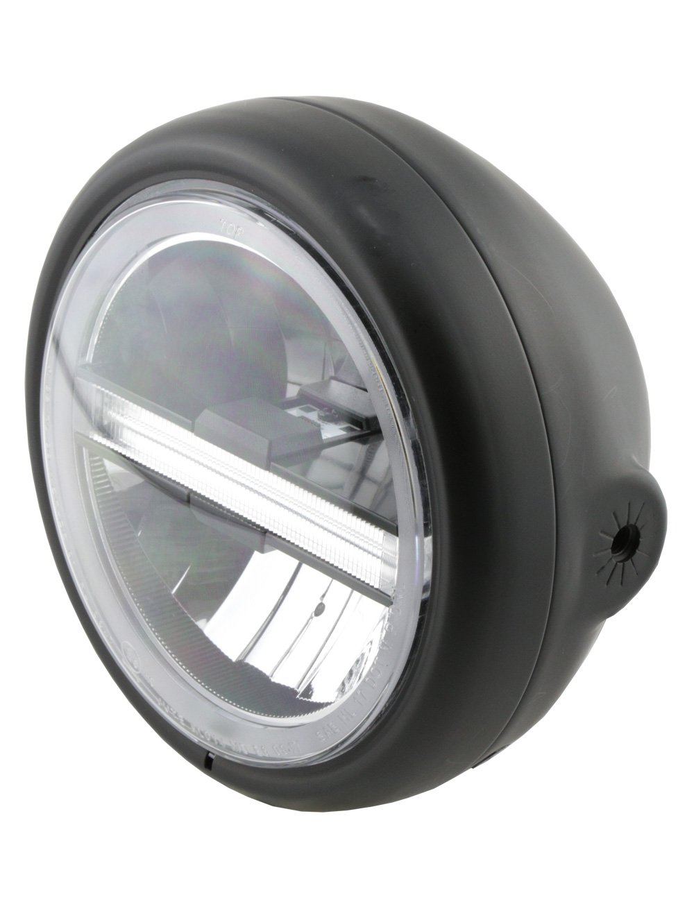 HIGHSIDER Pecos Typ 6 Motorrad 5 3/4 Zoll LED-Scheinwerfer mit Tfl, E- geprüft von HIGHSIDER