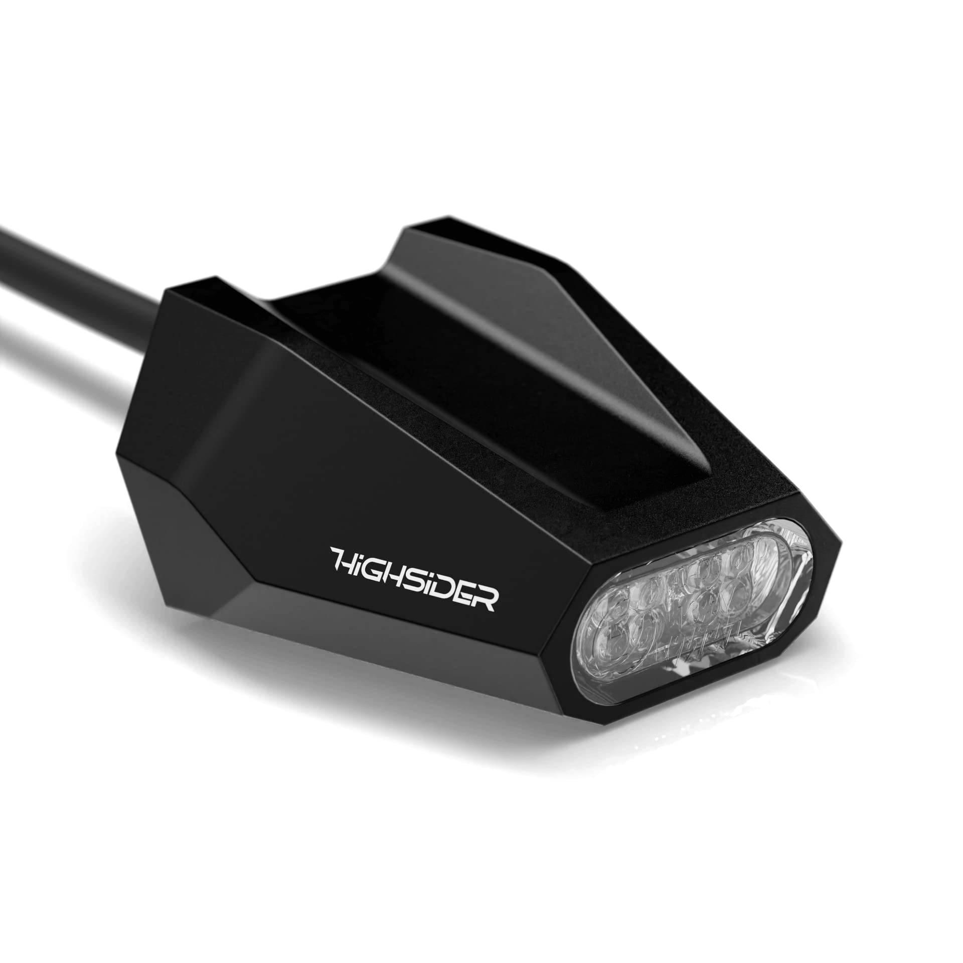 HIGHSIDER Split-V Motorrad LED Rücklicht mit Kennzeichenbeleuchtung, E-geprüft (Stück) von HIGHSIDER