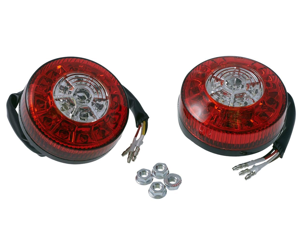 Motorrad LED Rücklicht/Blinker Einheit für ATV etc. schwarzes Gehäuse klares Blinkerglas u. rotes Rücklichtglas Paa von HIGHSIDER