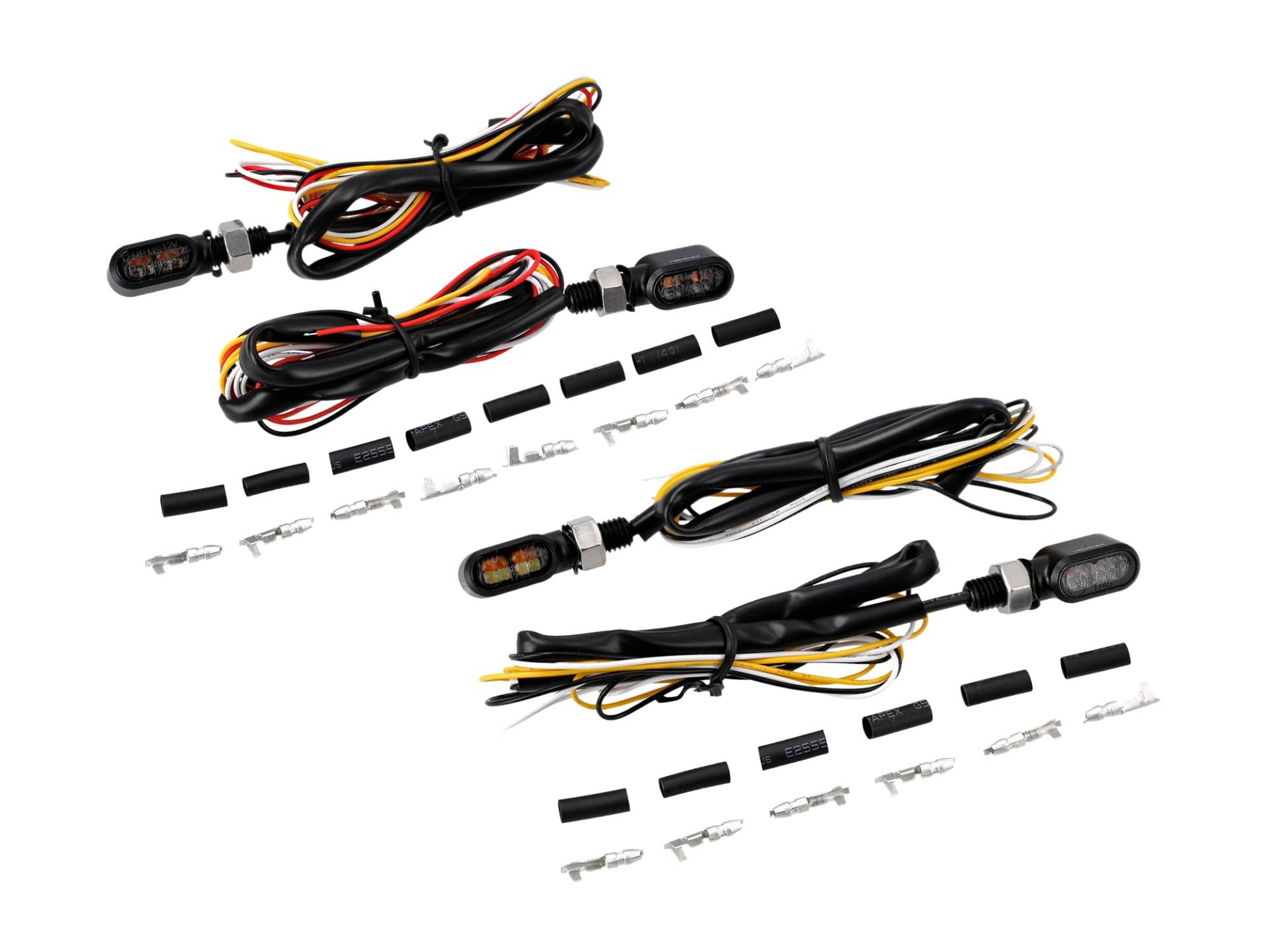 Set: 4x Mini-LED "Little Bronx" Blinker, mit Positions-, Brems- und Rücklicht - für Moped und Motorrad von HIGHSIDER