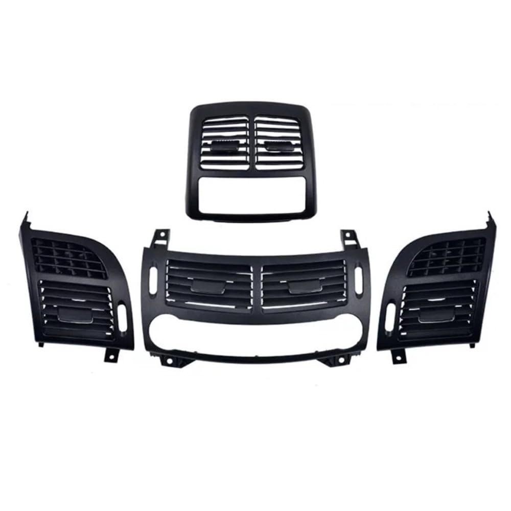 Auto Klimaanlage Grill Für E-Klasse Für W211 2003-2008 Auto AC Vorne Links Rechts Mitte Hinten Klimaanlage Vent Grille Panel Abdeckung Vollen Satz(Black 4PCS Set) von HIIAW