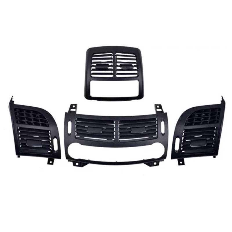 Auto Klimaanlage Grill Für E-Klasse Für W211 2003-2008 Auto AC Vorne Links Rechts Mitte Hinten Klimaanlage Vent Grille Panel Abdeckung Vollen Satz(Black 4PCS Set) von HIIAW