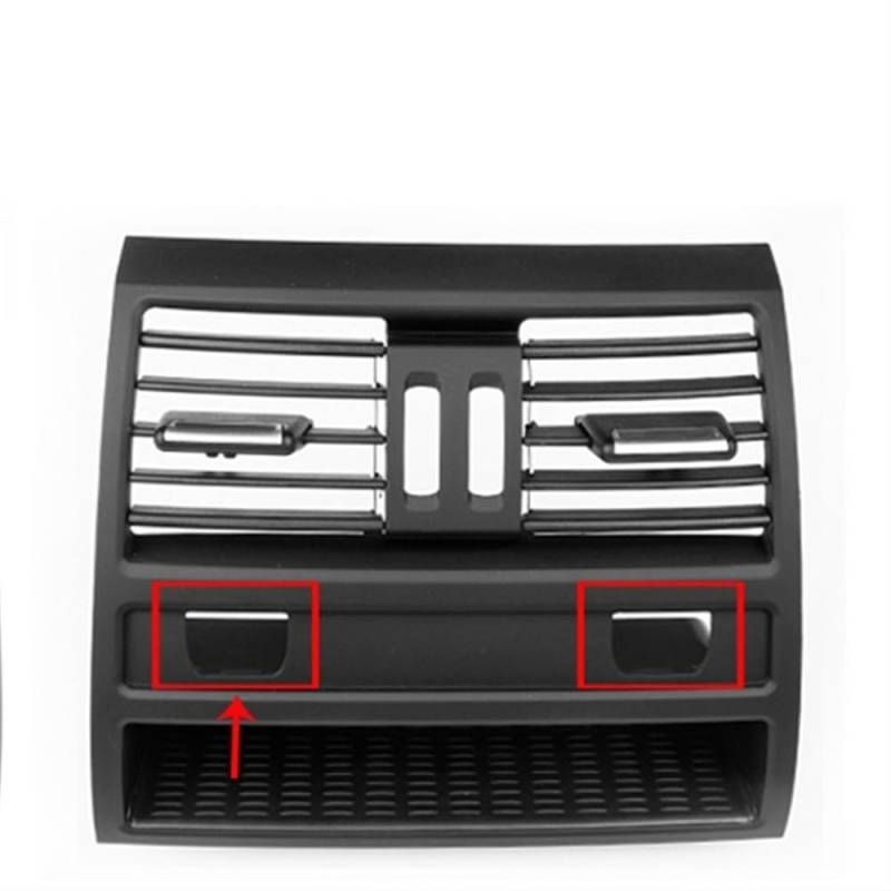 HIIAW Auto Klimaanlage Grill Für 5 Serie Für F10 Für F11 Für F18 Für 520 523 525 528 Dash Konsole AC Klimaanlage Vent Grille Outlet Grid Ersatz(RHD-RearWithHole) von HIIAW