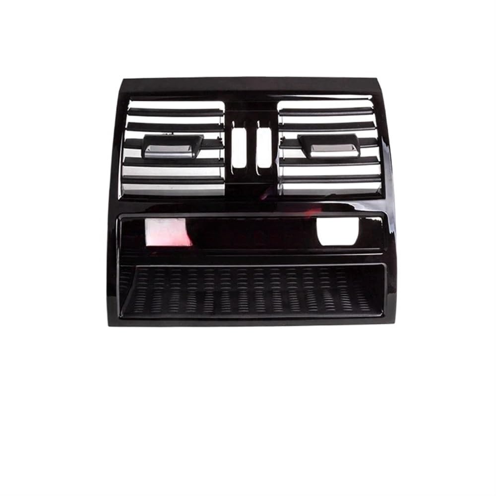 HIIAW Auto Klimaanlage Grill Für 5 Serie Für F10 Für F11 Für F18 LHD Carbon Faser Klavier Schwarz Zentrale Linke Klimaanlage Grille AC Vent Outlet Panel(Piano-Rear with Hole) von HIIAW