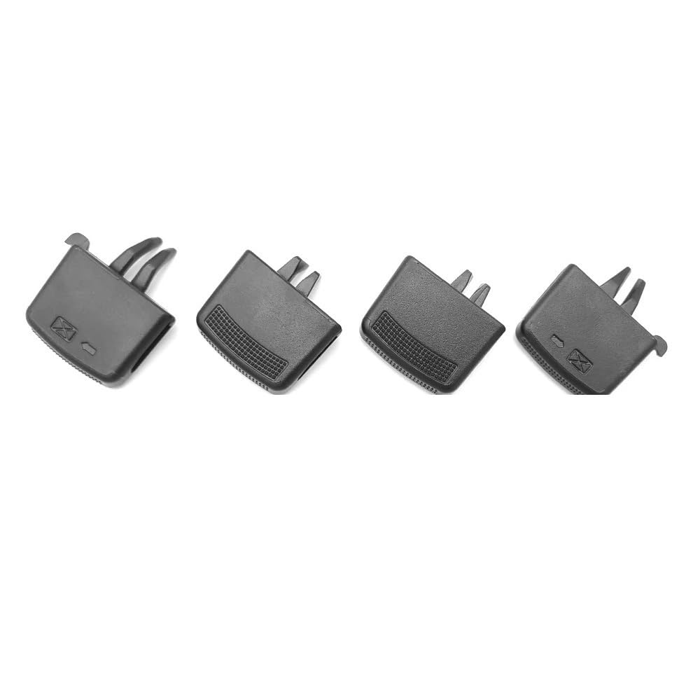 HIIAW Auto Klimaanlage Grill Für Hyundai Für Verna Auto AC Klimaanlage Vent Outlet Tab Clip Reparatur Kit Vorne Links Rechts Mitte Schwarz(1 Set 4 pcs) von HIIAW