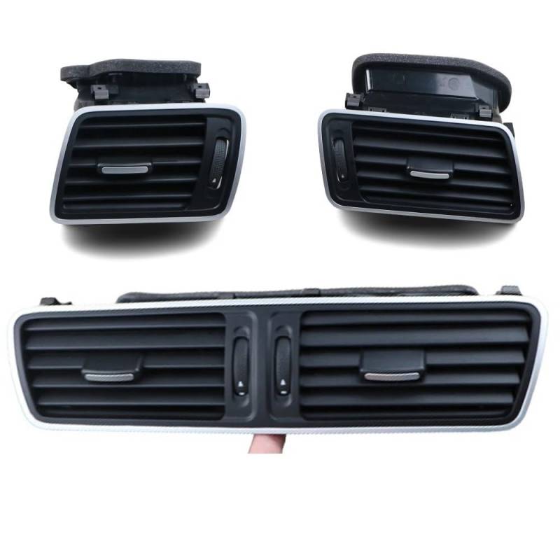 HIIAW Auto Klimaanlage Grill Für Passat Für B6 Für B7 Für R36 Auto LHD Chrom Klavier Farbe Dashboard Klimaanlage Outlet Vent 3AD 819 728A 701A 702A(Matte Old Style) von HIIAW