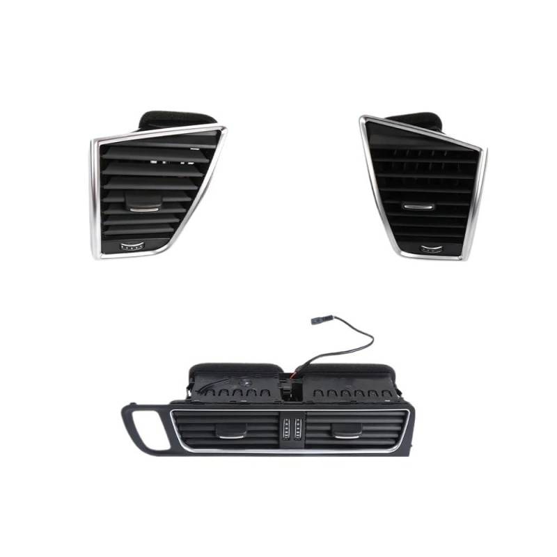 HIIAW Auto Klimaanlage Grill Für Q5 2009 2010 2011 2012 2013 2014 2015 2016 2017 2018 LHD Front Air Conditioner Outlet Air Vent Montage(3PCS Front) von HIIAW