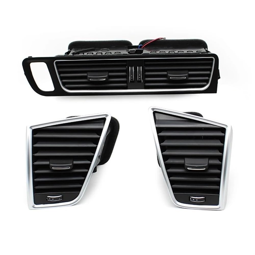 HIIAW Auto Klimaanlage Grill Für Q5 2009-2018 LHD Front Dashboard Links Rechts Mitte Klimaanlage AC Vent Grille Outlet Montage 8R1820951 8R1820901(LHD-3PCS Set) von HIIAW