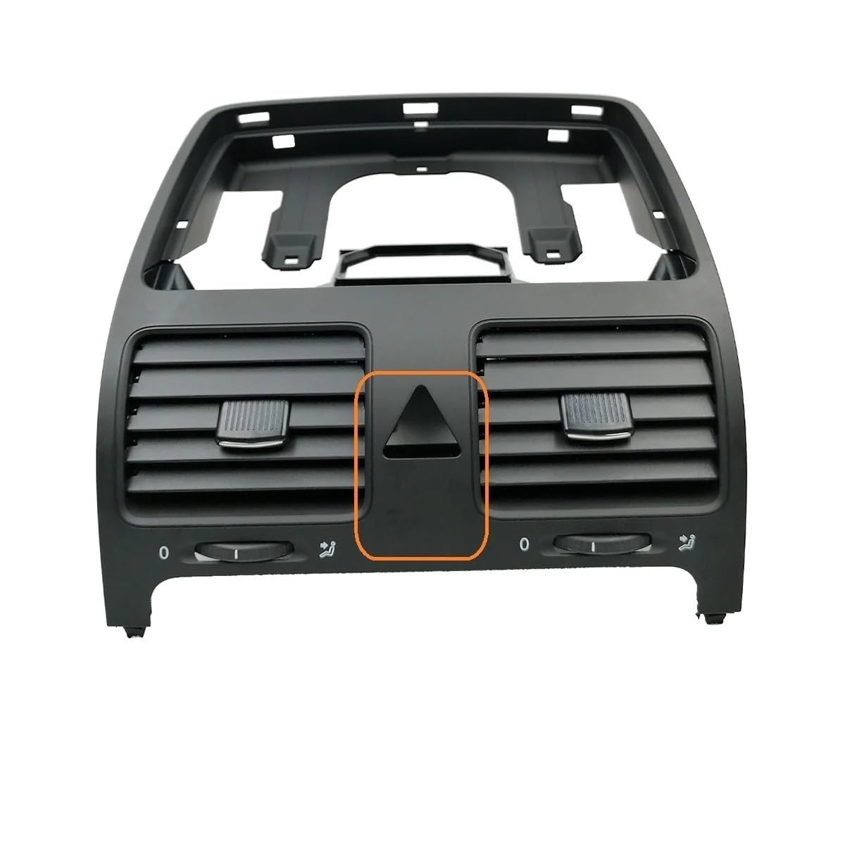 HIIAW Auto Klimaanlage Grill Für Sagitar Für MK5 Für Golf 5 Für MK5 Für Rabbit Schwarz Dash Board Klimaanlage Out Grill Fahrzeuge Air Outlet Vent(Center A) von HIIAW