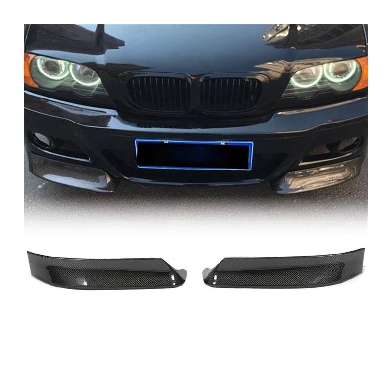 Heckschürze Spoilerlippe Diffusor Carbon Fiber Front Spoiler Umsteller Diffusor Splitter Schürze Für B&MW 3 Serie E46 M3 2000-2006 Auto Front Lip Splitter Klappen von HIJAN