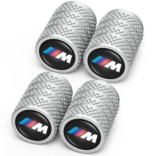 für BMW M Ventilkappen, Reifen Ventilkappen für BMW M M2 M4 M5 M6 M8 X1 X2 X3 X5 X6 M135i M240i Z4 328i X7,Ventilkappen mit Dichtung für stabilen Reifendruck, Autoventil Kappe, 4 Stück von HIJOITKVVE