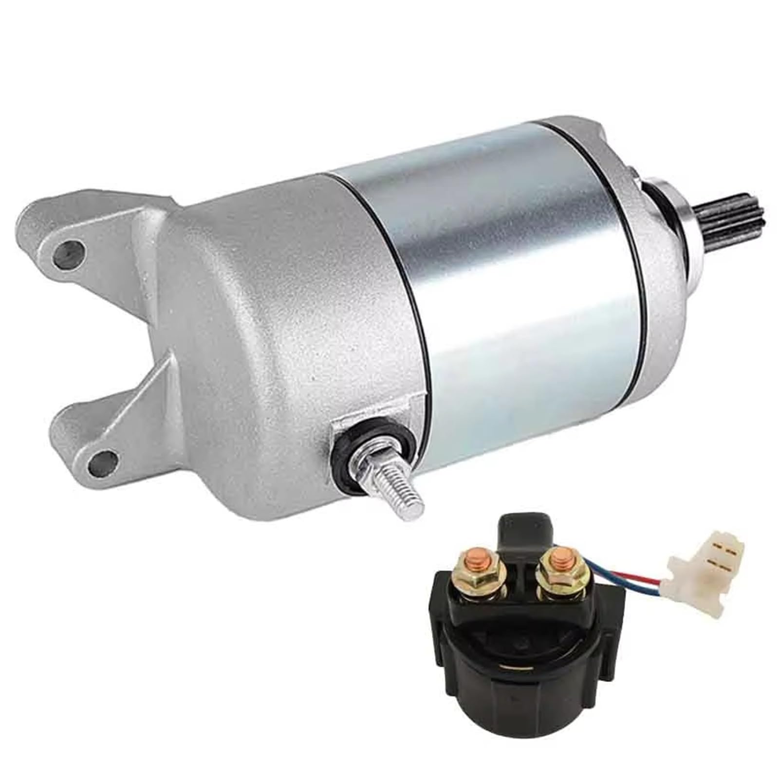 Anlasser Motor Für TT250R Für YBR250 YS250 1999-2006 XR250 CB400 NC29/NC23 CB-1 4GY-81890-00-00 Anlasserrelaissatz Motorrad Starter Motor von HILLAR