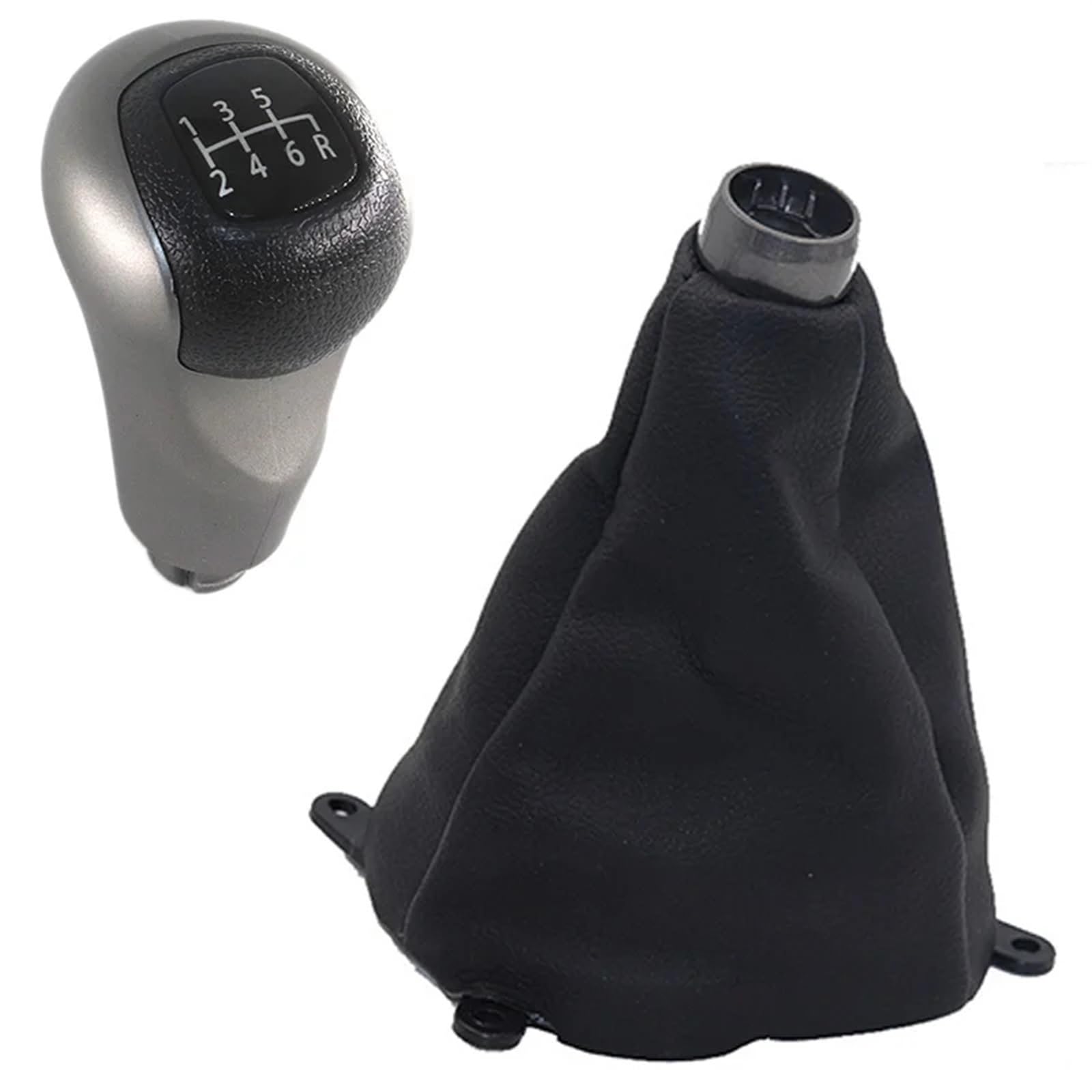 HILLAR Knauf Schaltknopf Für Civic 2006 2007 2008 2009 2010 2011 2012 54102-SNA-A01 Auto Shift Schaltknauf Hebel Gaitor Boot Abdeckung Schaltmanschette(Pair 6 Speed) von HILLAR