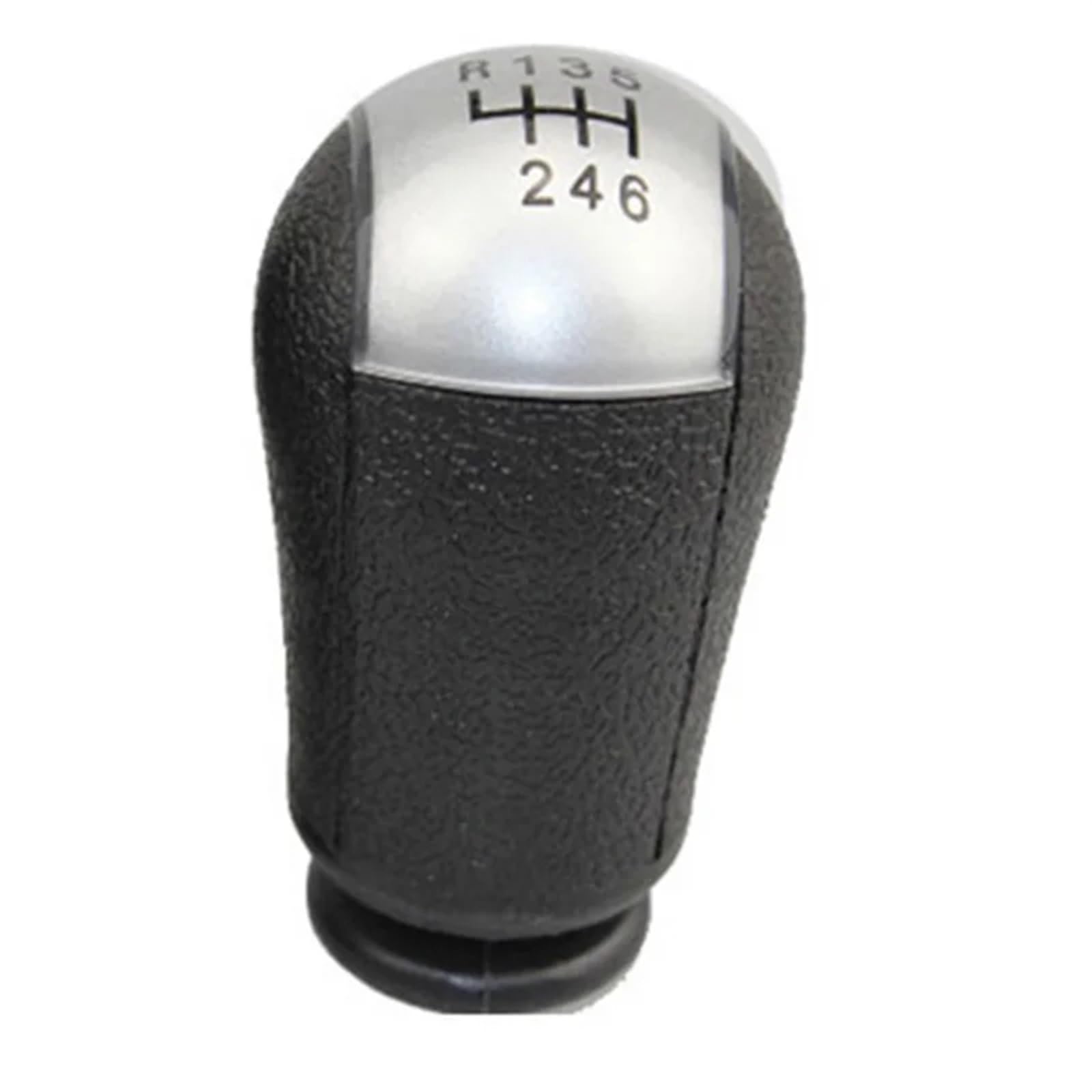 HILLAR Knauf Schaltknopf Für Ford Für Focus Für C-Max 2003 2004 2005 2006 5/6 Geschwindigkeit Manuelle Getriebe Shift Knob Shifter Hebel Griff Stick Schaltmanschette(6 Speed Silver knob) von HILLAR