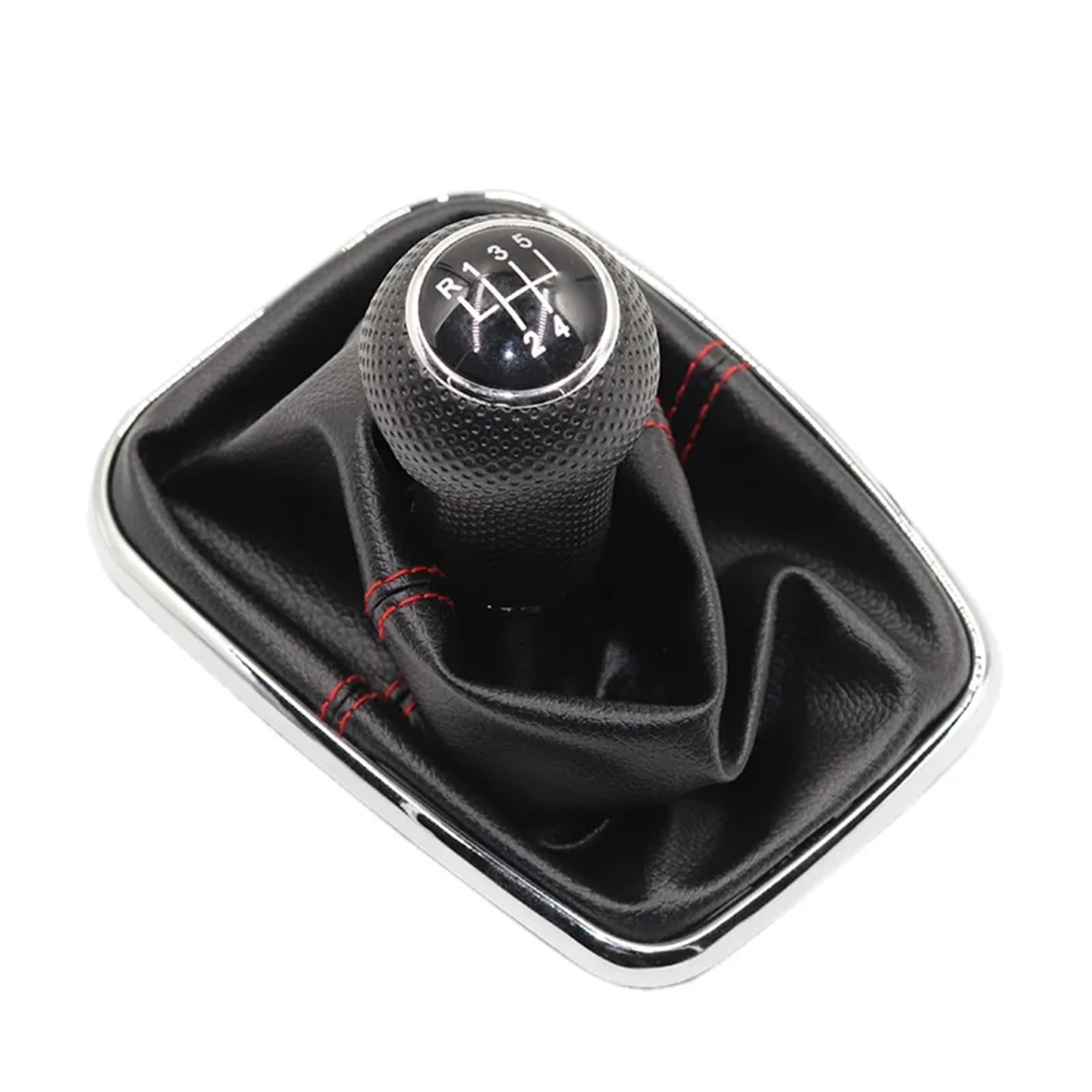 HILLAR Knauf Schaltknopf Für VW 2003-2008 Für Golf 4 IV MK4 Für GTI R32 Schaltknauf 12MM Schaltknauf Hebel Shifter Gaitor Boot PU Leder Schaltmanschette(R12345 Speed Type 1) von HILLAR