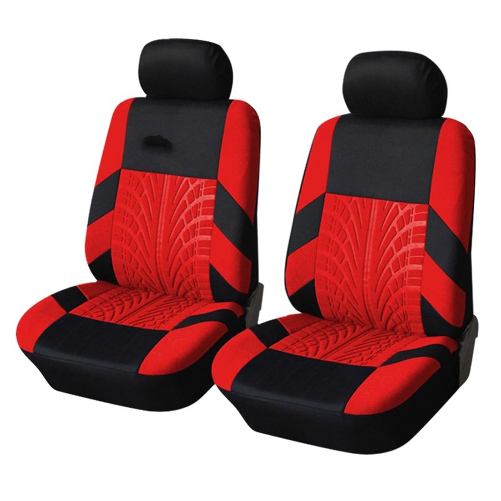 HILLAR Sitzbezüge Auto Autositzbezüge-Set Universell Passend Für Die Meisten Autos Bezüge Mit Reifenspur-Detail-Styling Autositzschutz Auto-Sitzbezüge(Red 2 Pieces) von HILLAR