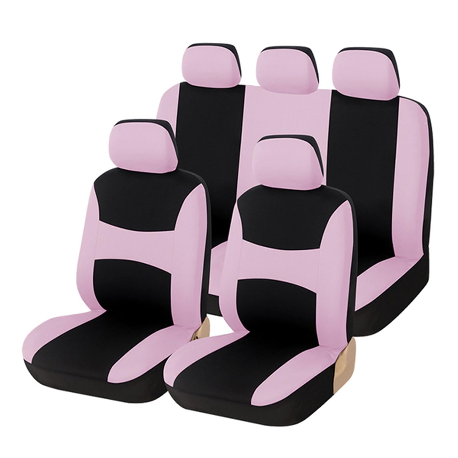 HILLAR Sitzbezüge Auto Autositzbezüge Vollständiger Autositzbezug Universelle Passform Innenzubehör Schutz Auto-Styling Auto-Sitzbezüge(Pink) von HILLAR