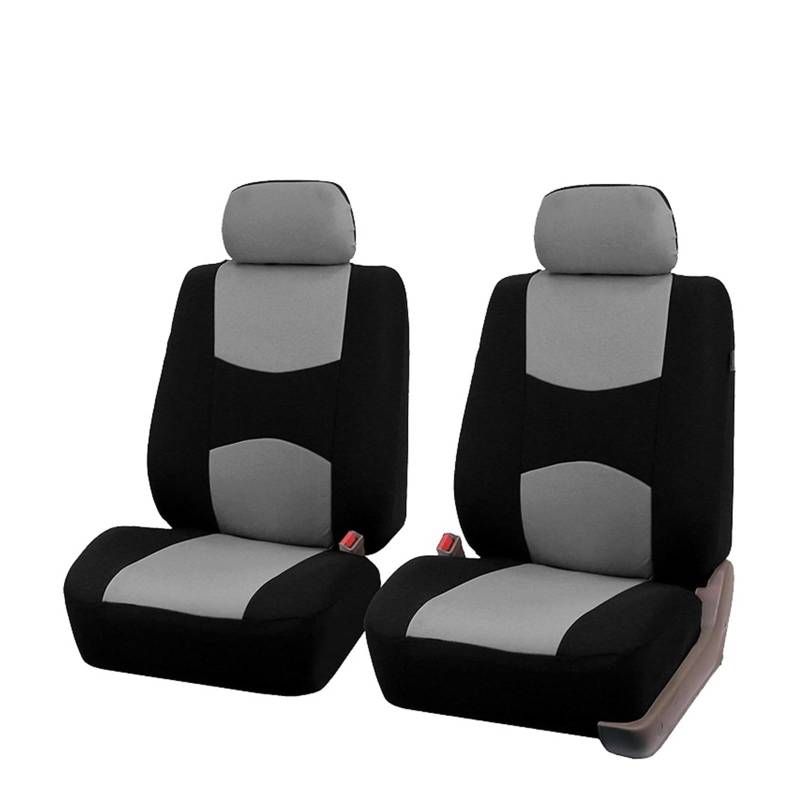 HILLAR Sitzbezüge Auto Autositzbezug Airbag-kompatibles Belüftungstuch Schützen Sie Den Sitz Universelles Innenzubehör Für 1/2/5/7 Sitze Auto-Sitzbezüge(2 Seats-Grey) von HILLAR