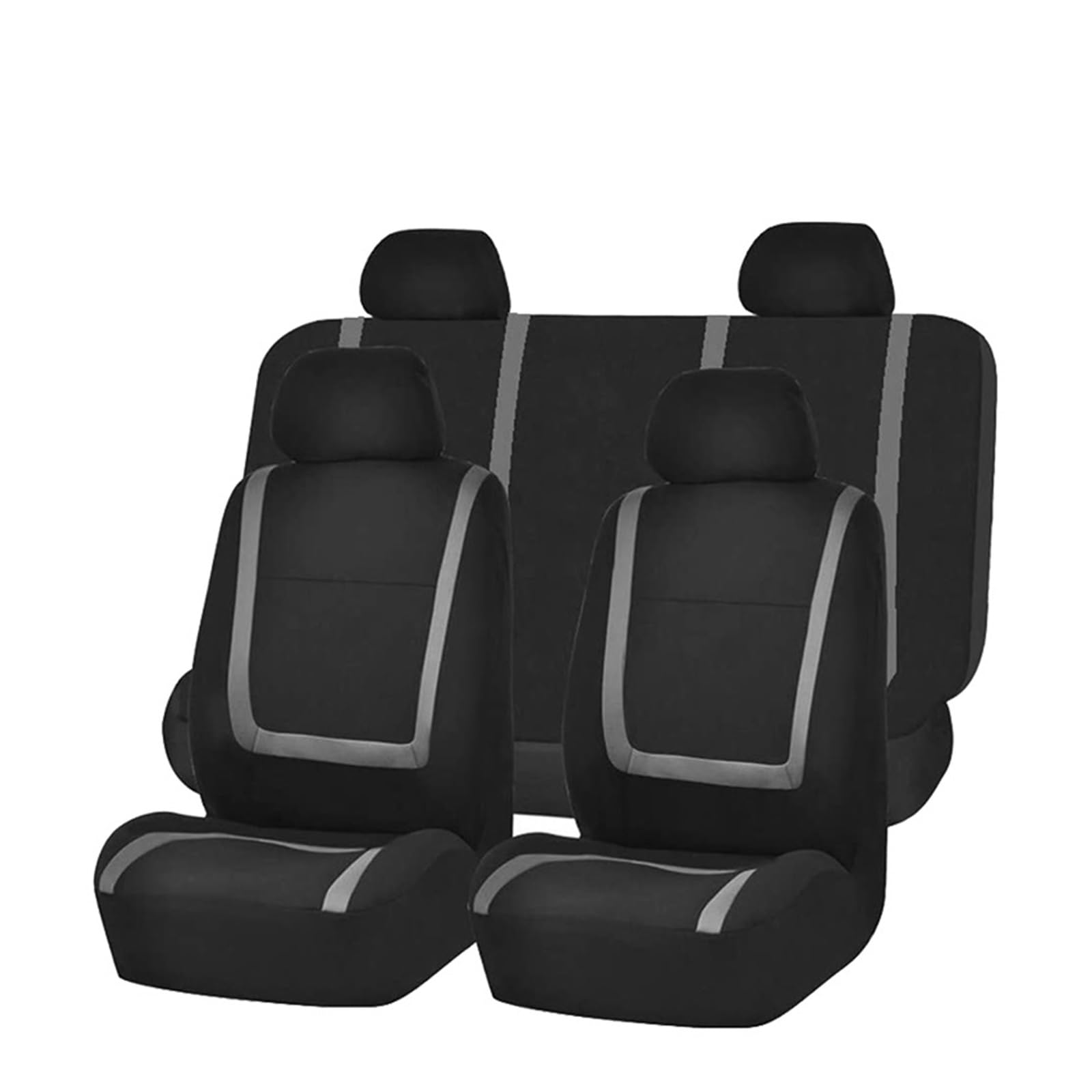 HILLAR Sitzbezüge Auto Einzigartiger Flachstoff-Autositzbezug, Innenzubehör, Universeller Autositzbezug Auto-Sitzbezüge(Gray Full Set a) von HILLAR