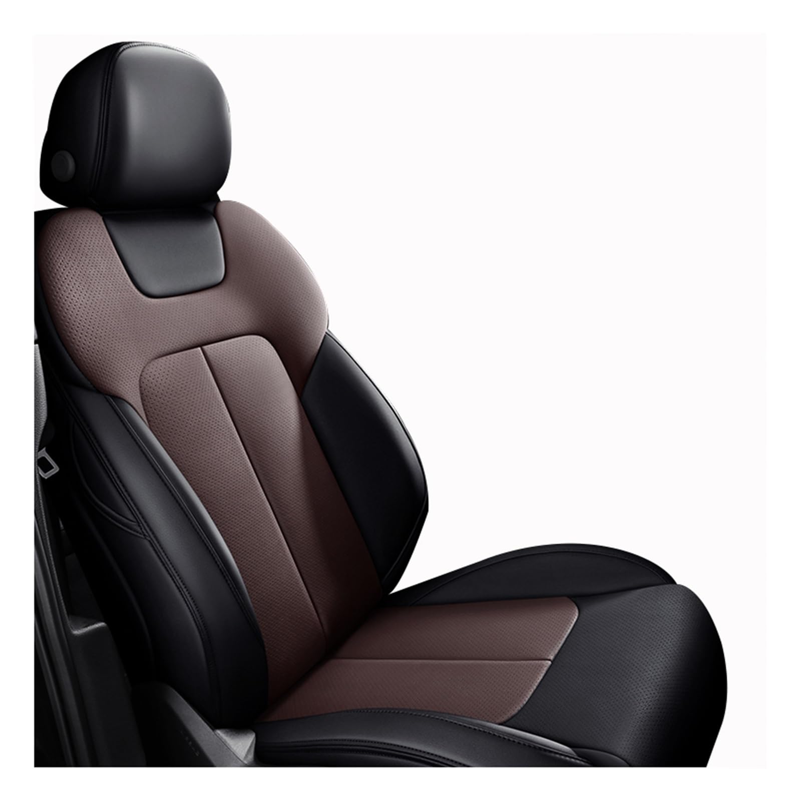 HILLAR Sitzbezüge Auto Für A4 B8 B9 Für Avant A5 Für Sportback Tt Mk2 Q3 A3 8p 8l A6 C5 C6 A1 Q5 q7 Autositzbezüge Auto-Sitzbezüge(1Pcs-Black Coffee) von HILLAR