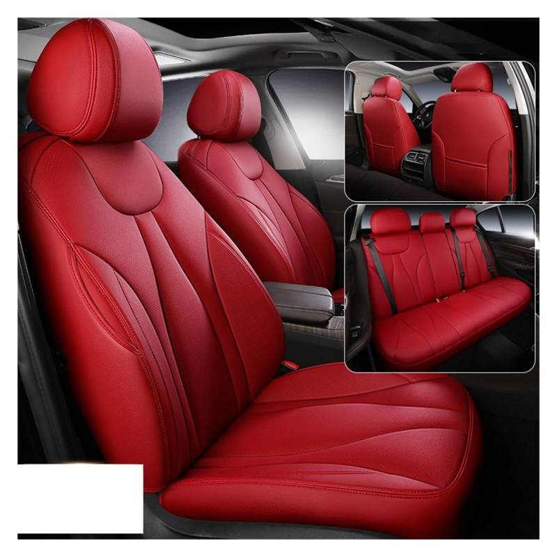 HILLAR Sitzbezüge Auto Für Benz W211 W205 W204 W212 Cla Ml W164 W176 Für Gla Für Gle Für CLS Für Glc Für Glb w202 W203 Für GLs Auto Sitz Abdeckung Auto-Sitzbezüge(5Pcs-Red) von HILLAR