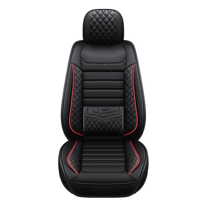 HILLAR Sitzbezüge Auto Für DS Für Citroen C3 Für Berlingo Für Aircross C4 Für Kaktus Für Picasso C5 Auto Sitz Abdeckung Universal Auto Leder Zubehör Auto-Sitzbezüge(1Pcs-Black) von HILLAR