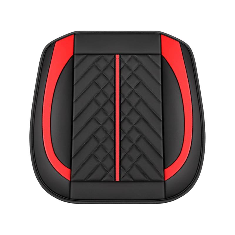 HILLAR Sitzbezüge Auto Für FIAT Für Grande Für Punto Für Freemont Für Bravo Für Egea Für Panda 500 Auto Sitzbezüge Universal Leder Wasserdicht Auto-Sitzbezüge(1Pcs-Red) von HILLAR