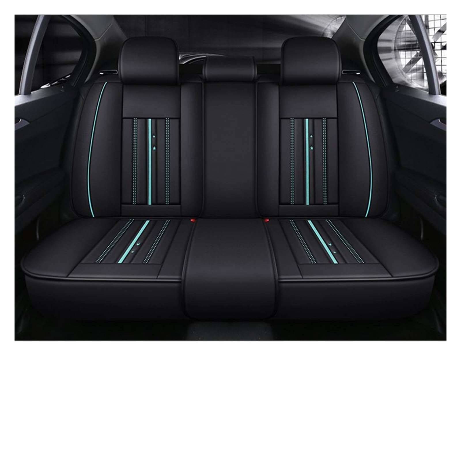 HILLAR Sitzbezüge Auto Für Ford Für Focus 2 Für Mondeo Mk4 Mk1 Mk7 Mk3 Für Fusion Für Kuga Für Ranger Für Fiesta Auto Sitzbezug Auto-Sitzbezüge(Rear Seats-Green) von HILLAR