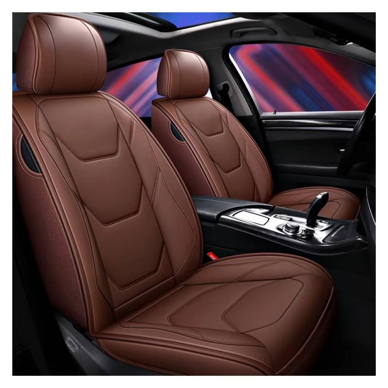 HILLAR Sitzbezüge Auto Für Ford Für Fusion Für Focus Für Ranger Für Kuga Für Fiesta Für Mondeo Für Ecosport Universal Leder Auto Sitzbezüge Auto-Sitzbezüge(Coffee Front) von HILLAR