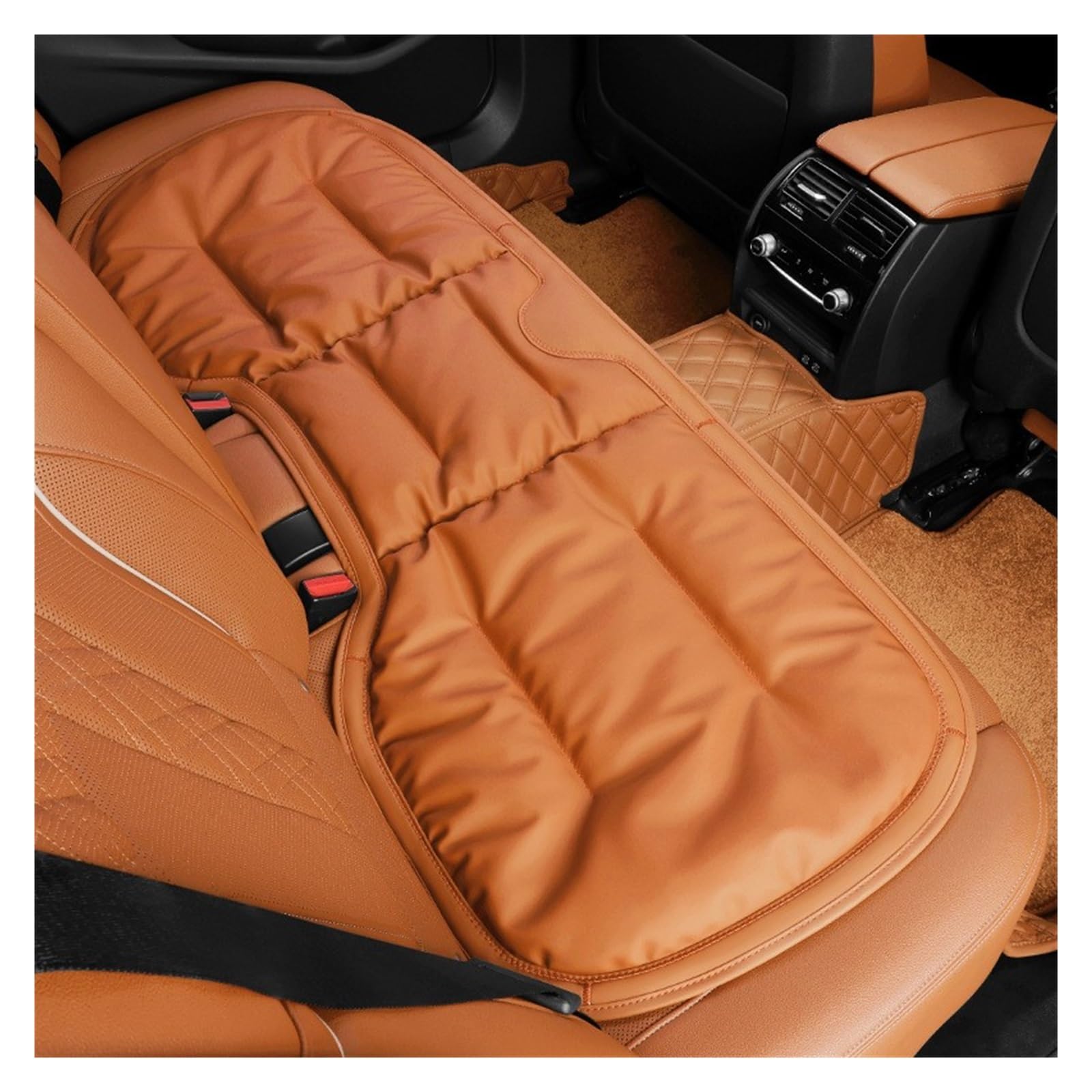 HILLAR Sitzbezüge Auto Für Führende Für Ideal Für Li Für LiXiang L7 L8 L9 Autositzbezüge Universal Leder Kissen Sitz Schutzhülle Auto-Sitzbezüge(Orange A) von HILLAR