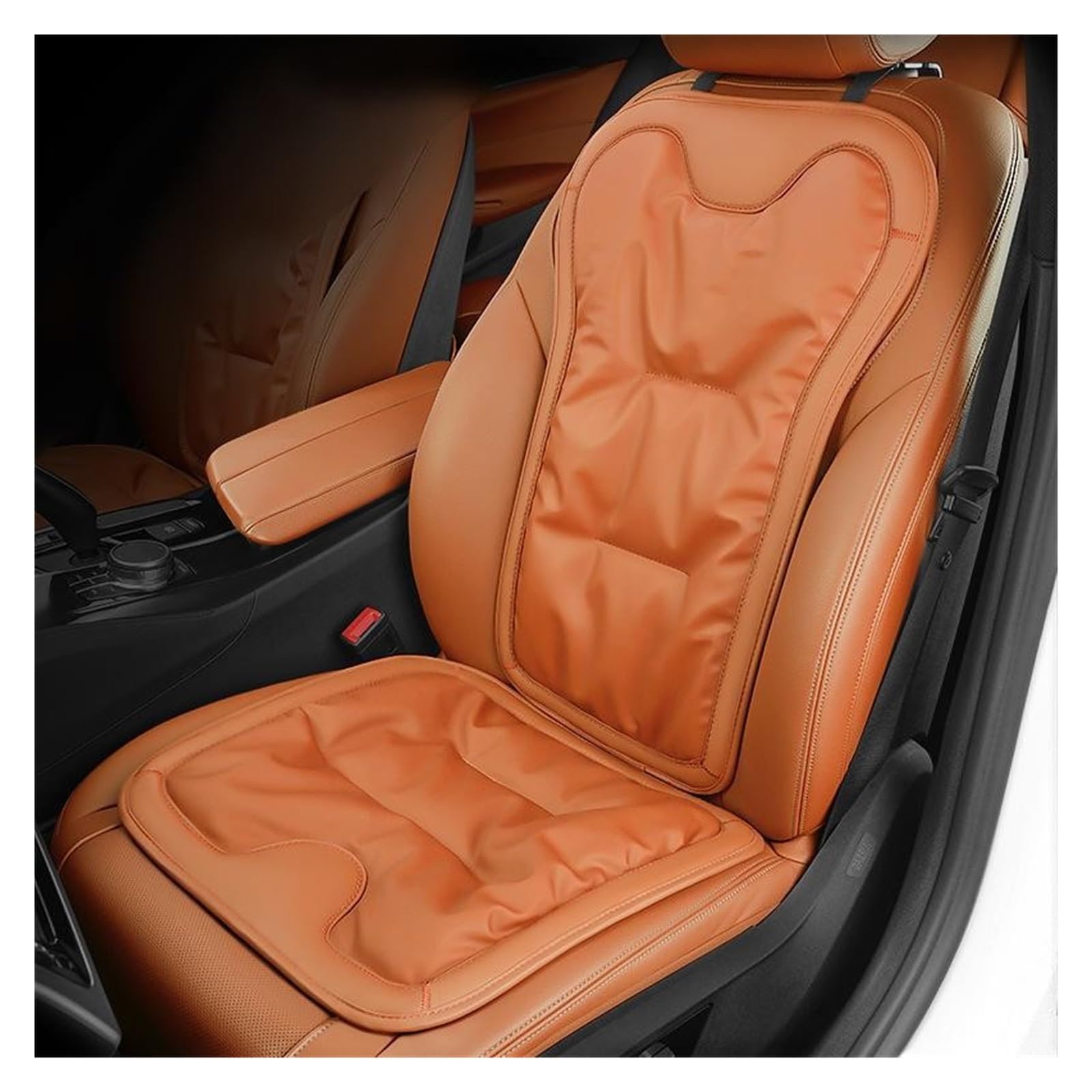 HILLAR Sitzbezüge Auto Für Führende Für Ideal Für Li Für LiXiang L7 L8 L9 Autositzbezüge Universal Leder Kissen Sitz Schutzhülle Auto-Sitzbezüge(Orange B) von HILLAR