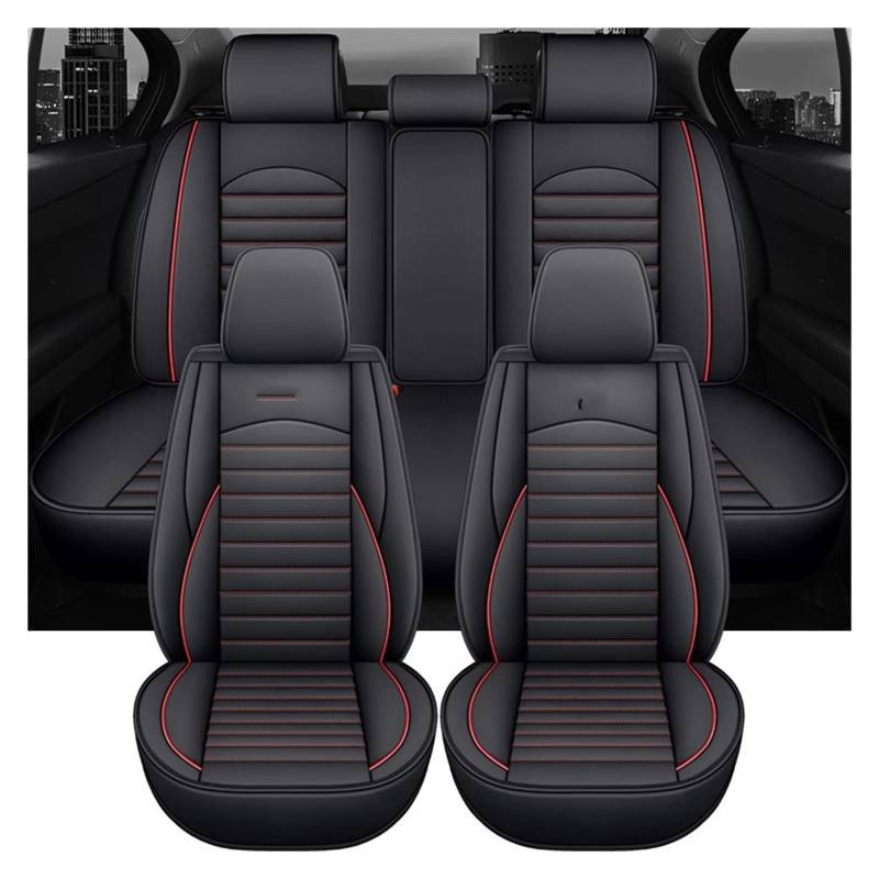 HILLAR Sitzbezüge Auto Für Geely Für Geometrie C Universal Leder Auto Sitzbezüge Auto Innen Zubehör Auto-Sitzbezüge(5 PCS b) von HILLAR