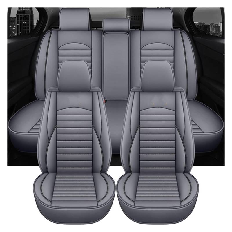 HILLAR Sitzbezüge Auto Für Geely Für Geometrie C Universal Leder Auto Sitzbezüge Auto Innen Zubehör Auto-Sitzbezüge(5 PCS c) von HILLAR