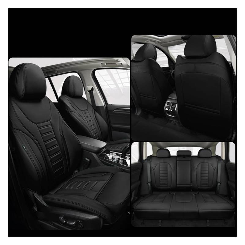 HILLAR Sitzbezüge Auto Für Jeep Für Compass Für Patriot Für Grand Für Cherokee Wk2 Für Renegade Für Wrangler Jl Auto Sitzbezüge Auto-Sitzbezüge(5Pcs-Black) von HILLAR