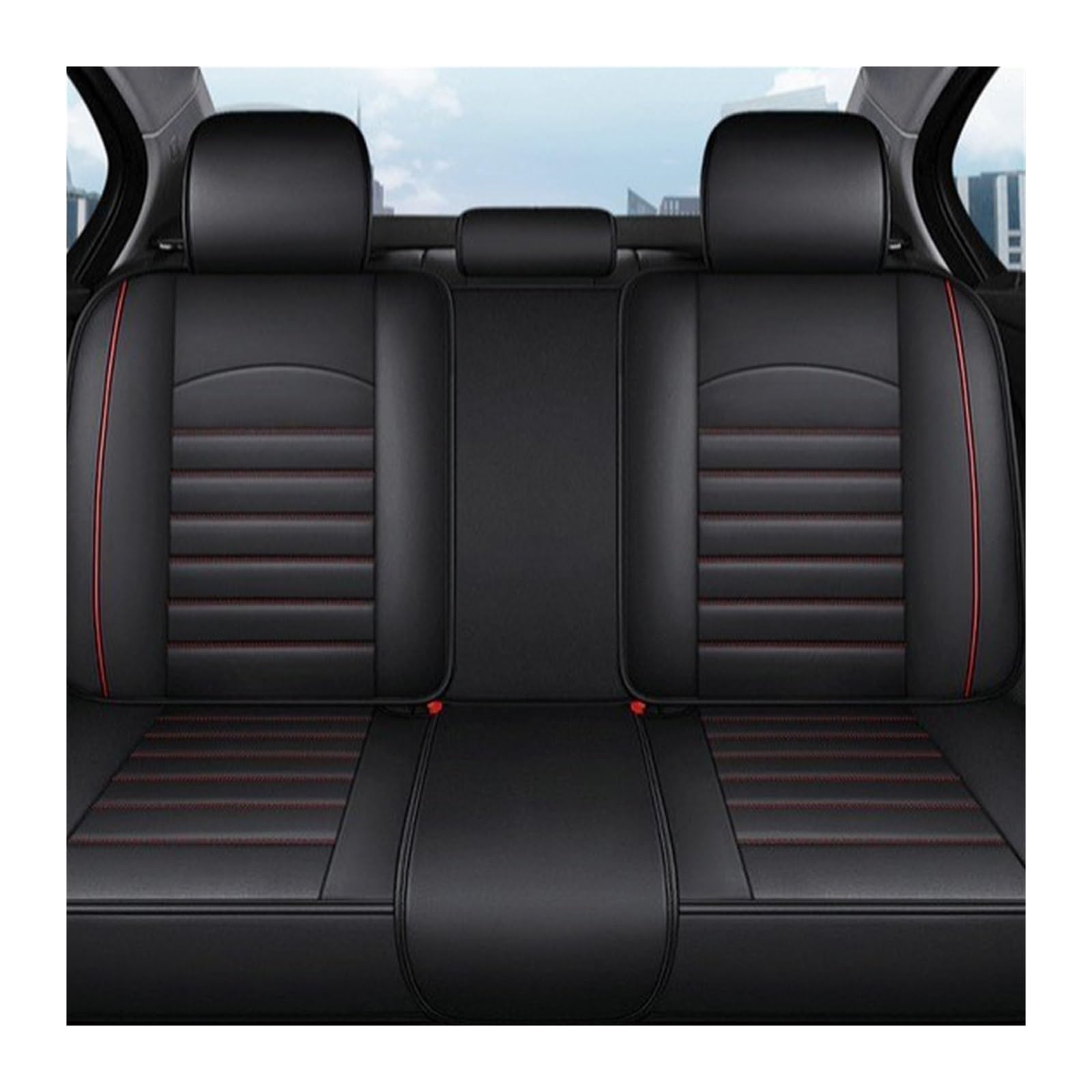 HILLAR Sitzbezüge Auto Für KIA für Sportage für Optima für Rio für NIRO für Soul für Ceed für Cerato All Inclusive Auto-Ledersitzbezug Auto-Sitzbezüge(Rear seat Cover A) von HILLAR